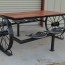 Latest Custom Wagon Wheel and Tractor Seat Picnic Table